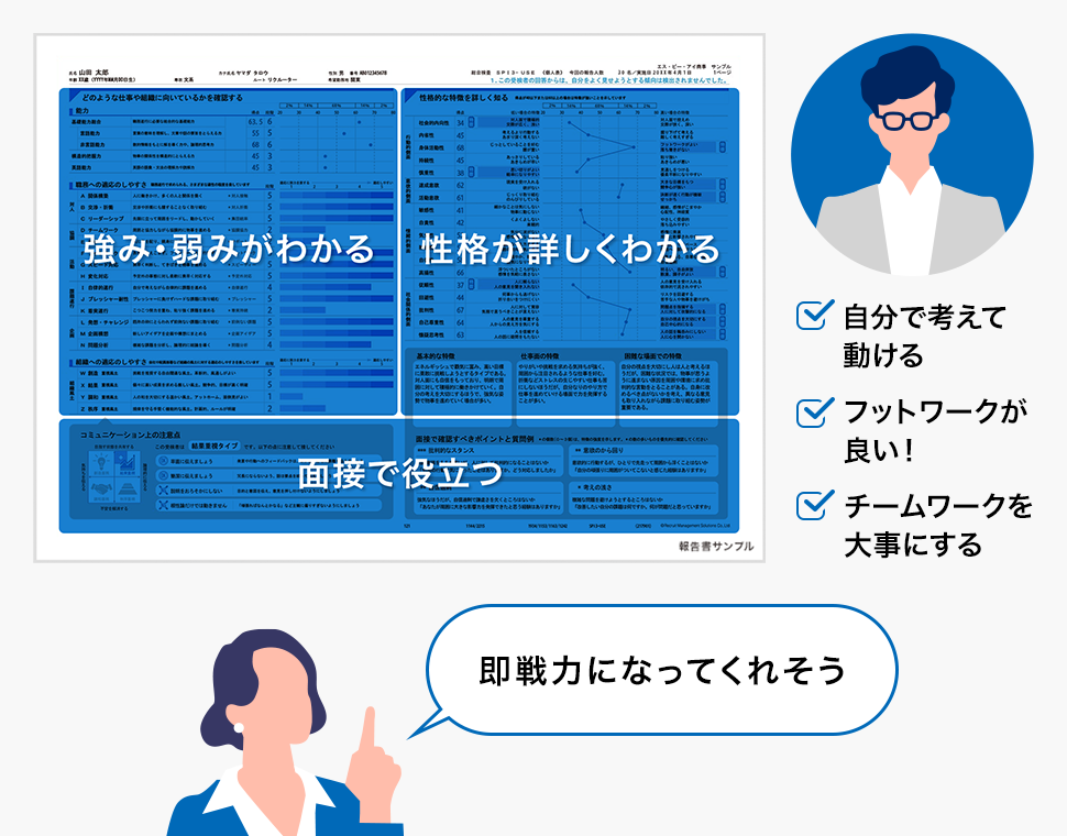 自分で考えて動ける　フットワークが良い！　チームワークを大事にする